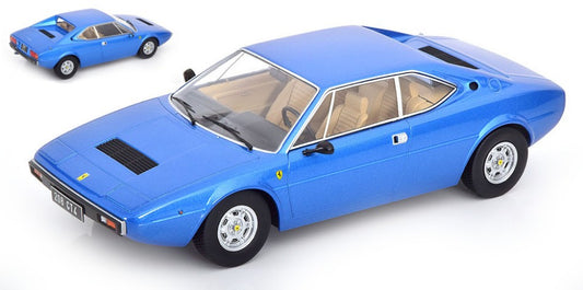 MODELLINO IN SCALA COMPATIBILE CON FERRARI 208 GT4 1975 LIGHT BLUE METALLIC 1:18 KK SCALE KKDC181202