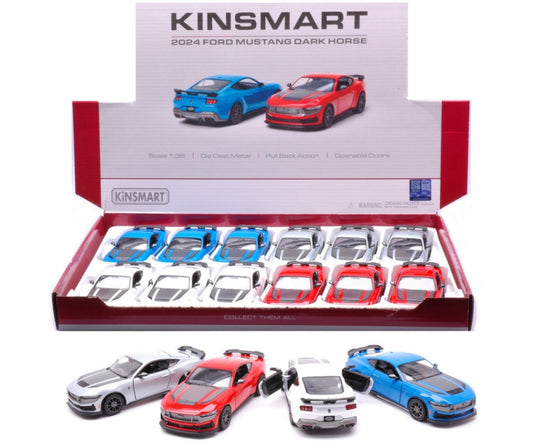 FORD MUSTANG DARK HORSE COL.ASS.cm 12 1:38 Scale Varie Kinsmart