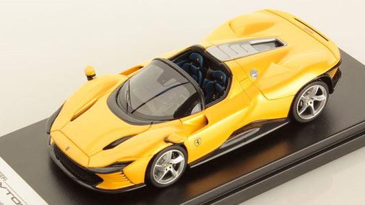 MODELLINO IN SCALA COMPATIBILE CON FERRARI DAYTONA SP3 OPEN ROOF GIALLO TRISTRATO 1:43 LOOKSMART LS535SPD
