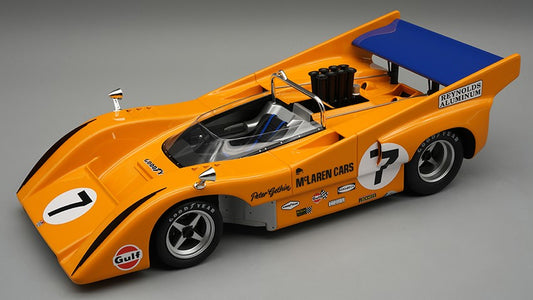 MCLAREN M8B CAN AM N.7 WINN.ROAD AMERICA 1970 P.GETHIN 1:18 Scala 1:18 Tecnomodel