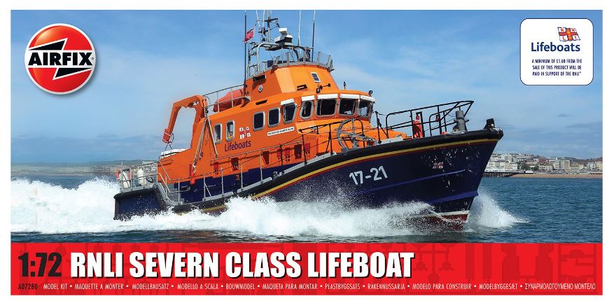 KIT DA MONTARE COMPATIBILE CON RNLI SEVERN CLASSE SCIALUPPA DI SALVATAGGIO KIT 1:72 AIRFIX A07280
