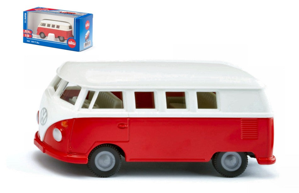 MODELLINO IN SCALA COMPATIBILE CON VW T1 BUS RED/WHITE 1:50 SIKU SK2361