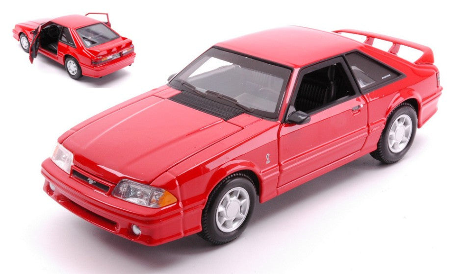 MODELLINO IN SCALA COMPATIBILE CON FORD MUSTANG SVT COBRA 1993 RED 1:24 MAISTO MI32906R