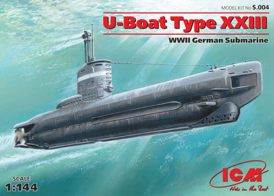 KIT DA MONTARE SCALA COMPATIBILE CON U BOAT TYPE XXIII GERMAN SUBMARINE KIT 1:144 ICM ICMS004