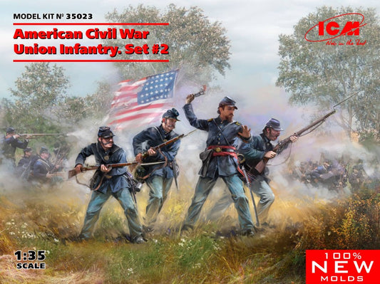 AMERICAN CIVIL WAR UNION INFANTRY SET 2 KIT 1:35 Scala 1:35 ICM
