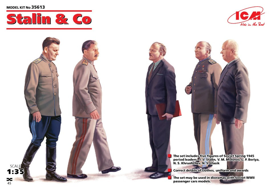 MODELLINO ICM STALIN & CO. 5 FIGURES KIT 1:35 MODEL SCALE ICM35613 250506