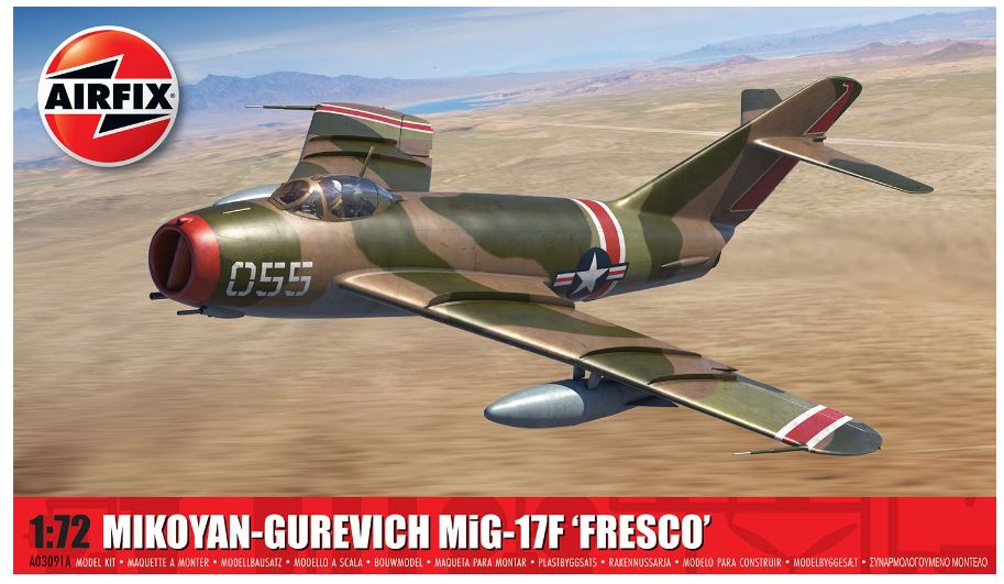 MODELLINO Airfix MIKOYAN-GUREVICH MIG-17F FRESCO KIT 1:72 MODEL SCALE A03091A 250506