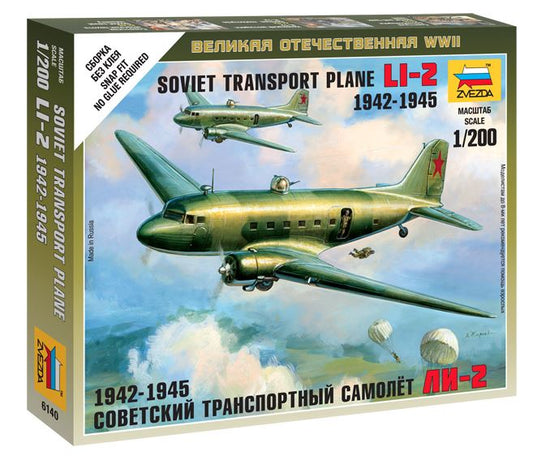 LI-2 SOVIET TRANSPORT PLANE WWII KIT 1:72 Scala 1:72 Zvezda