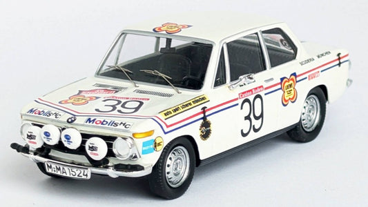 MODELLINO SCALA COMPATIBILE CON BMW 2002 Ti ALPENFAHRT 1973 STROPPE-SMOLEJ 1:43 TROFEU TFRRAT06