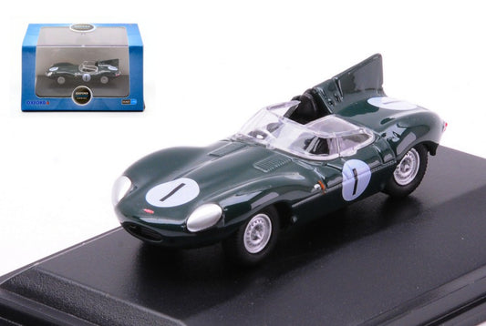MODELLINO SCALA COMPATIBILE CON JAGUAR D TYPE N.1 24 H LE MANS 1956 1:76 OXFORD OXF76DTYP001