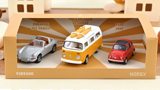 MODELLINO SCALA COMPATIBILE CON VINTAGE GIFT BOX 3pcs JET CAR 1:43 NOREV NV841104