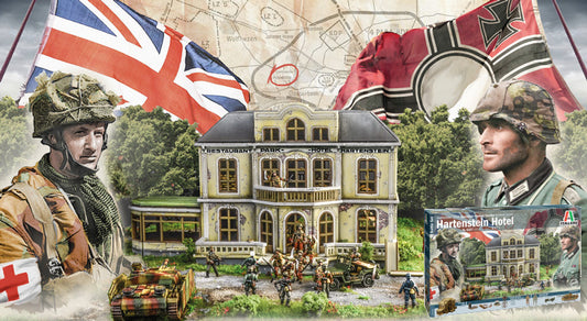 MODELLINO Italeri SEPTEMBER 1944 OPERATION MARKET/GARDEN HAERTENSTEIN HOTEL KIT 1:72 MODEL SCALE IT6107 250506