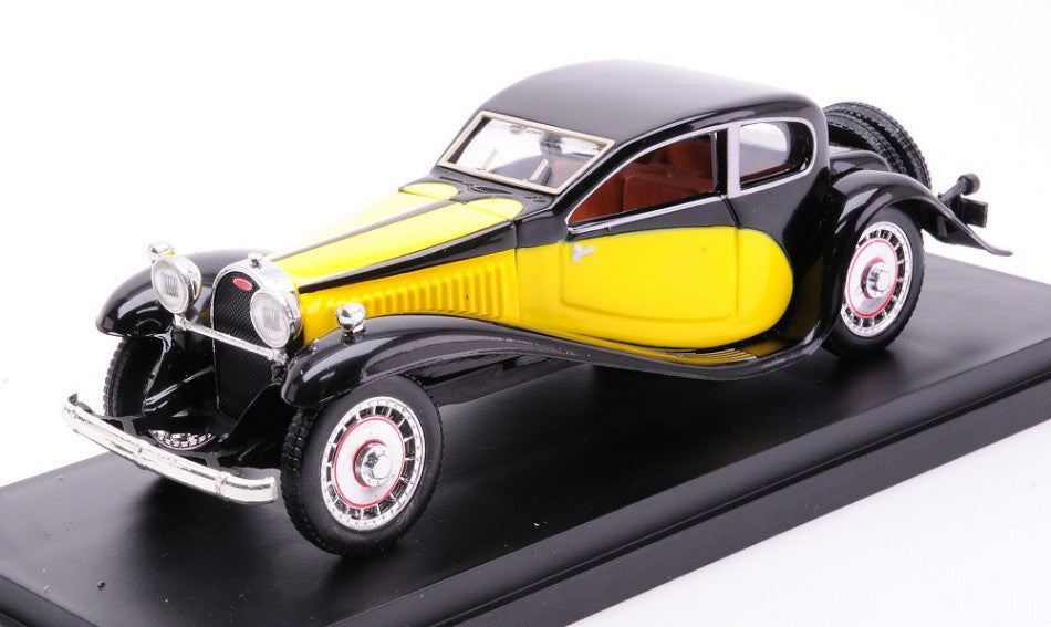MODELLINO SCALA COMPATIBILE CON BUGATTI TYPE 50 T 1933 BLACK/YELLOW 1:43 RIO RI4262-2
