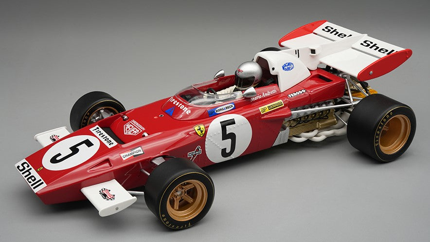 FERRARI 312 B2 N.5 GERMAN GP 1971 M.ANDRETTI C/VETRINA 1:18 Scala 1:18 Tecnomodel