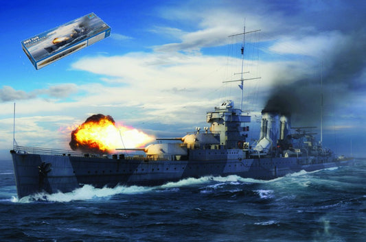 NAVE BRITISH ROYAL NAVY HMS YORK KIT 1:700 Scale Varie Trumpeter