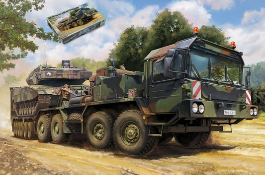 RUSSIAN SLT-56 TRACTOR WITH 56t SEMI TRAILER KIT 1:72 Scala 1:72 Trumpeter
