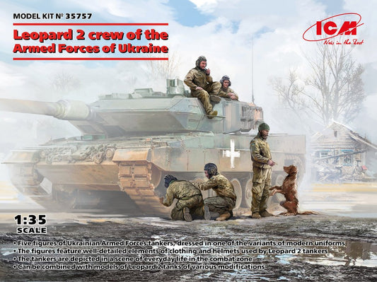 MODELLINO ICM LEOPARD CREW OF THE ARMED FORCES OF UKRAINE KIT 1:35 MODEL SCALE ICM35757 250506