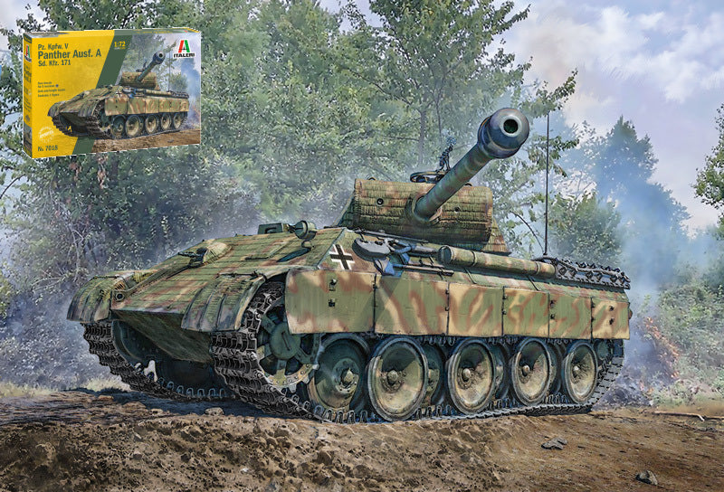 MODELLINO Italeri Pz.Kpfw. V PANTHER AUSF.A KIT 1:72 MODEL SCALE IT7018 250506