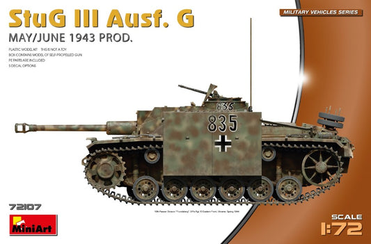 MODELLINO Miniart STUG III Ausf.G MAY/JUNE 1943 PROD.KIT 1:72 MODEL SCALE MIN72107 250506