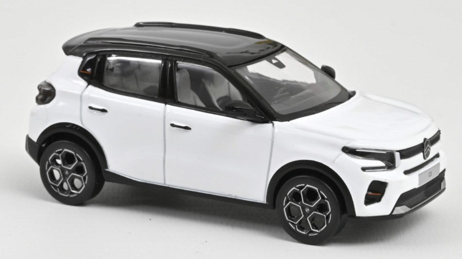 MODELLINO IN SCALA Norev COMPATIBILE CON CITROEN C3 2024 POLAR WHITE/BLACK ROOF 1:43 MODEL SCALE NV155311 241217