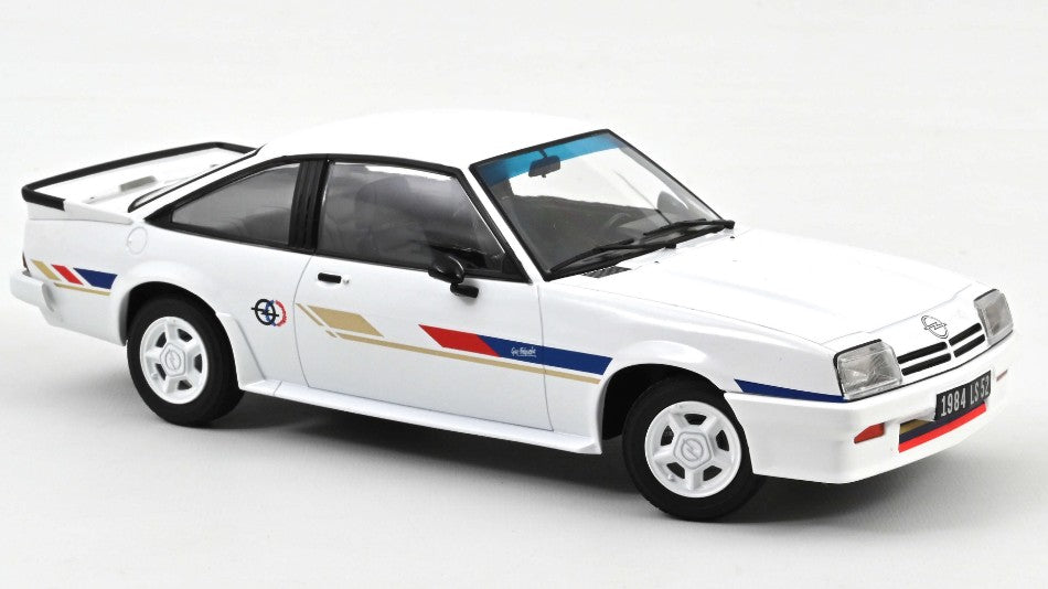MODELLINO IN SCALA Norev COMPATIBILE CON OPEL MANTA GUY FREQUELIN 1984 WHITE 1:18 MODEL SCALE NV183305 241217