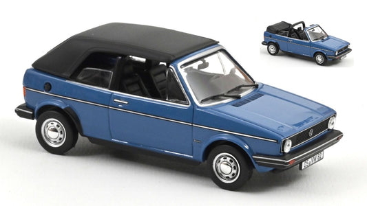 MODELLINO IN SCALA Norev COMPATIBILE CON VW GOLF CABRIOLET 1981 MONACO BLUE 1:43 MODEL SCALE NV840069 241217