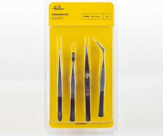 MODELLINO Heller PINZETTE TWEEZERS SET (4 PIECES) MODEL SCALE HL99023 250506