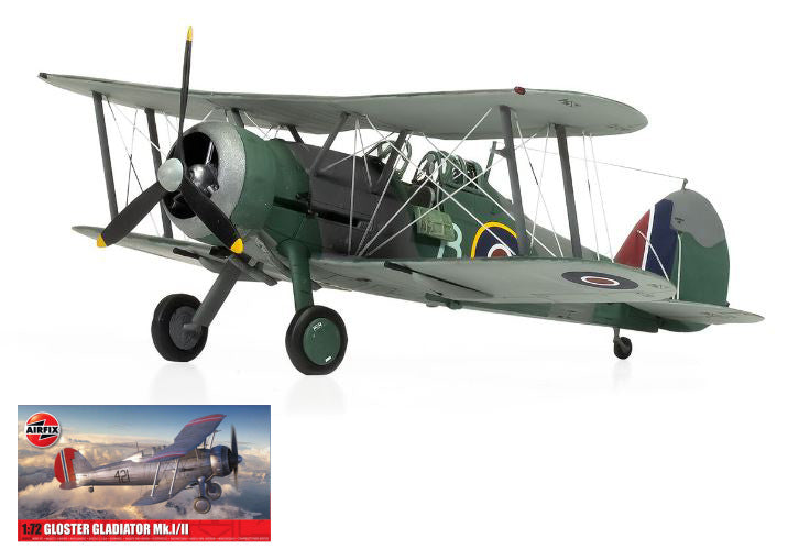 MODELLINO Airfix GLOSTER GLADIATOR Mk I Mk II KIT 1:72 MODEL SCALE A02052B 250506