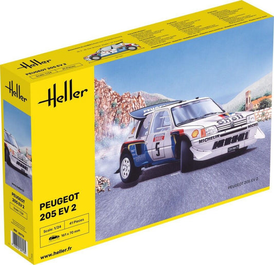 MODELLINO Heller PEUGEOT 205 EV 2 KIT 1:24 MODEL SCALE HL80716 250506