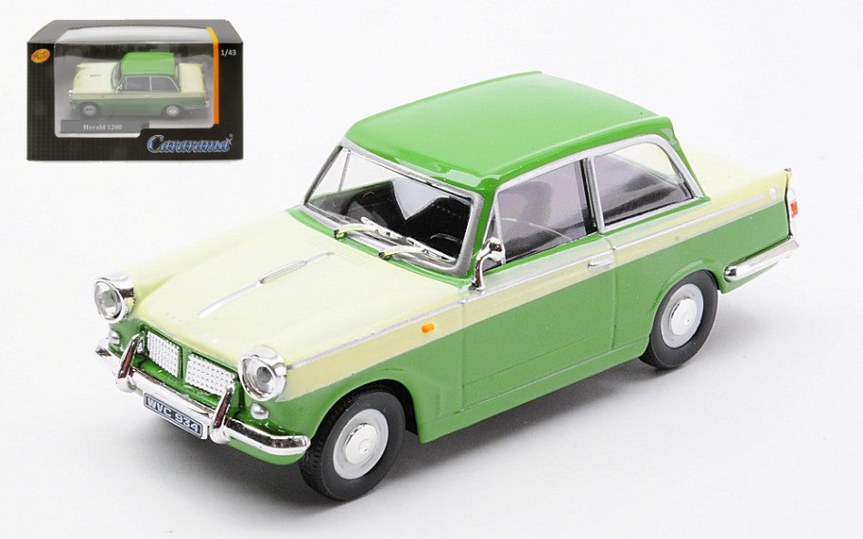 MODELLINO Cararama TRIUMPH HERALD 1200 YELLOW/GREEN 1:43 MODEL SCALE CA16890 250506