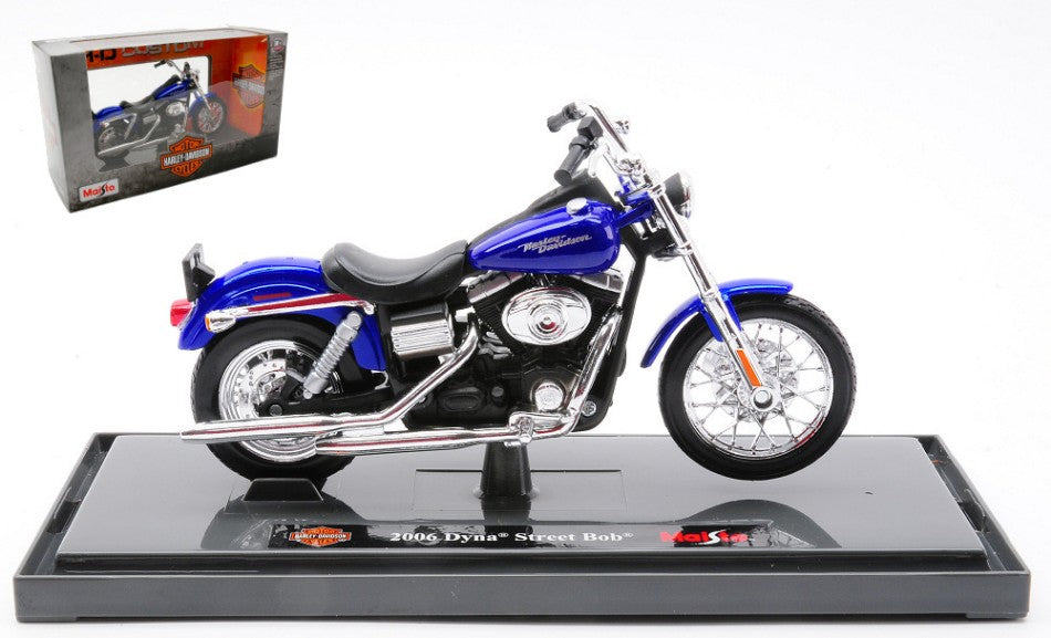 MODELLINO Maisto HARLEY DAVIDSON DYNA STREET BOB 2006 BLUE 1:18 MODEL SCALE MI23103 250506
