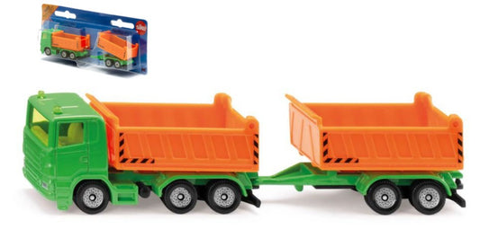 CAMION C/CASSONE RIBALTABILE + RIMORCHIO cm 15 Scale Varie Siku