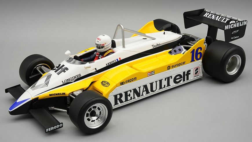 RENAULT RE30B N.16 WINN.FRENCH GP 1982 R.ARNOUX C/VETRINA 1:18 Scala 1:18 Tecnomodel
