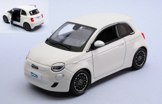 MODELLINO Burago FIAT 500e 2023 LIGHT WHITE 1:24 MODEL SCALE BU21110W 250506