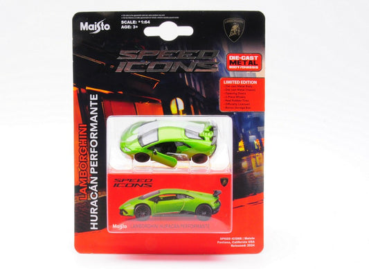 SPEED ICONS LAMBORGHINI HURACAN PERFORMANTE GREEN 1:64 Scala 1:64 Maisto