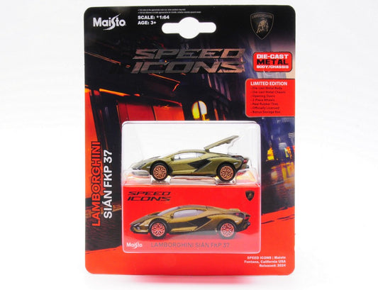 SPEED ICONS LAMBORGHINI SIAN FKP 37 METALLIC GREEN 1:64 Scala 1:64 Maisto