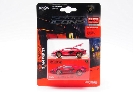 SPEED ICONS LAMBORGHINI SIAN FKP 37 METALLIC RED 1:64 Scala 1:64 Maisto