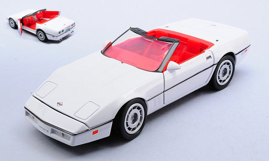 MODELLINO IN SCALA MotorMax COMPATIBILE CON CHEVROLET CORVETTE 1956 WHITE 1:24 MODEL SCALE MTM73298W 241217