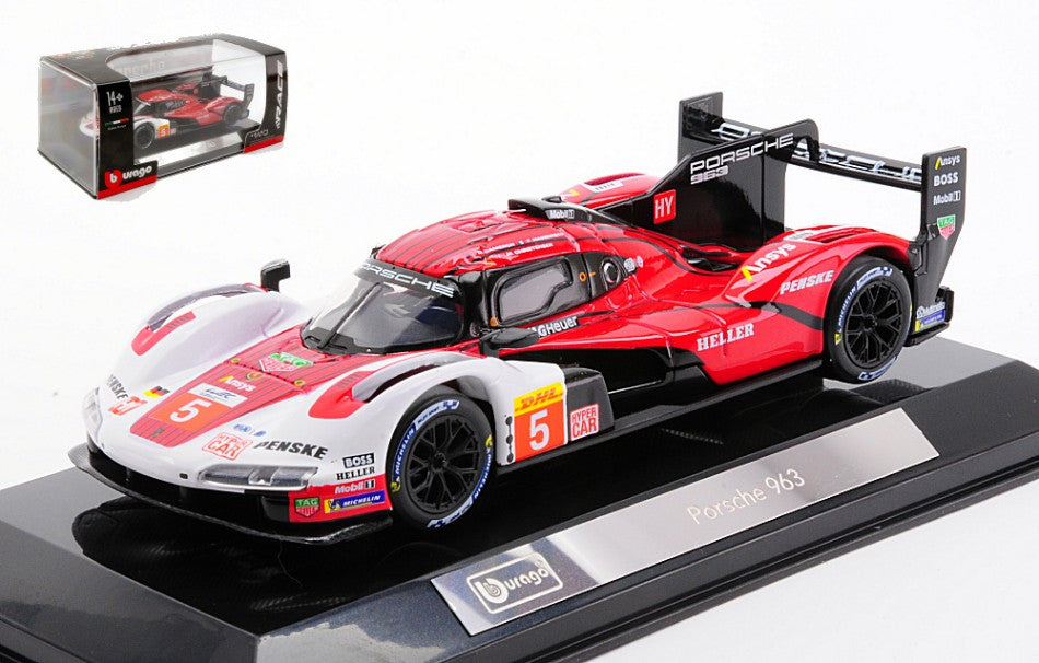 MODELLINO Burago PORSCHE 963 N.5 24 H LE MANS 2023 1:43 MODEL SCALE BU38309 250506