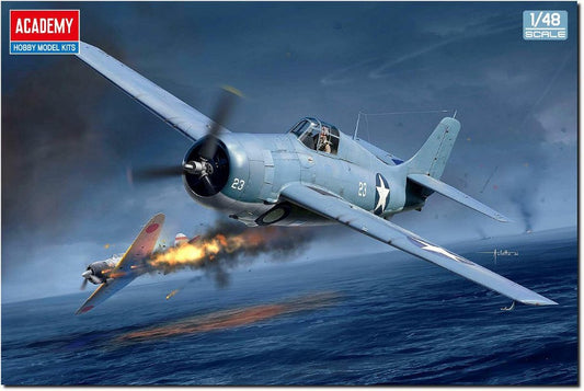 USN F4F-4 WILDCAT "BATTLE OF MIDWAY" KIT 1:48 Scala 1:48 Academy