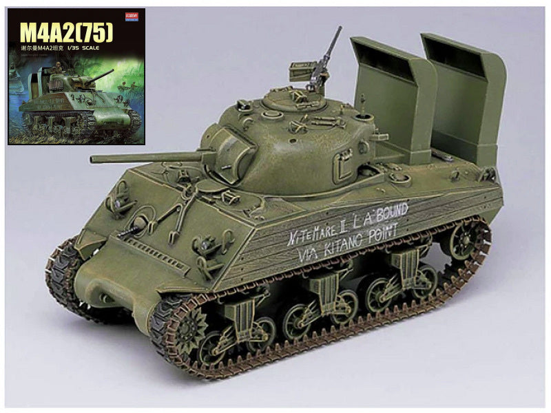 MODELLINO Academy USMC M4A2 (75) PACIFIC THEATER KIT 1:35 MODEL SCALE ACD13562 250506