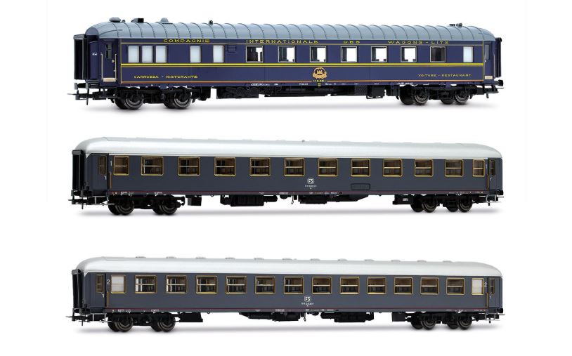 MODELLINO IN SCALA Rivarossi COMPATIBILE CON FS 3 CARROZZE RISTORANTE,1a CLASSE, 2a CLASSE RAPIDO 904-905 EP.IVa 1:87 MODEL SCALE HR4360 241217