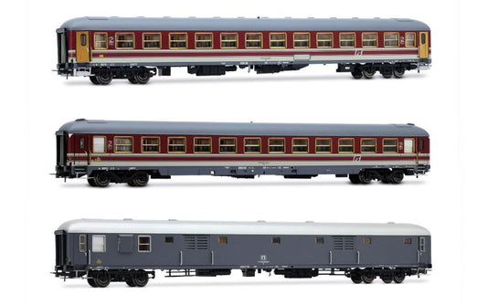MODELLINO Rivarossi FS 3 CARROZZE ,2a CLASSE, 2a CLASSE, BAGAGL. ALPEN-EXPRESS EP.IVb 1:87 MODEL SCALE HR4362 250506
