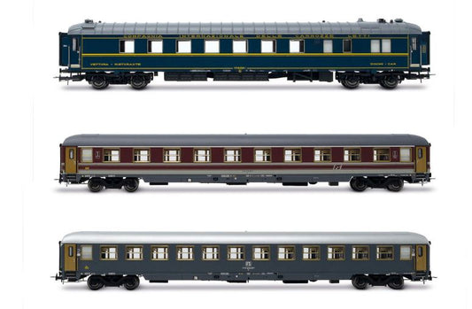 MODELLINO Rivarossi FS 3 CARROZZE RISTORANTE,1a CLASSE, 2a CLASSE ALPEN-EXPRESS EP.IVb 1:87 MODEL SCALE HR4361 250506
