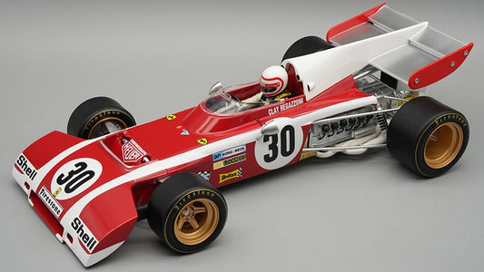 FERRARI 312 B2 PROVA BELGIUM GP 1972 C.REGAZZONI C/VETRINA E PILOTA 1:18 Scala 1:18 Tecnomodel