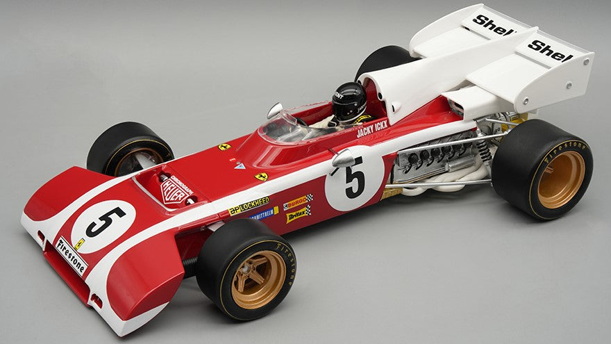 FERRARI 312 B2 SOUTH AFRICA GP 1972 J.ICKX C/VETRINA E PILOTA 1:18 Scala 1:18 Tecnomodel