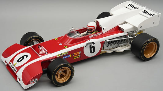 FERRARI 312 B2 SOUTH AFRICA GP 1972 C.REGAZZONI C/VETRINA E PILOTA 1:18 Scala 1:18 Tecnomodel