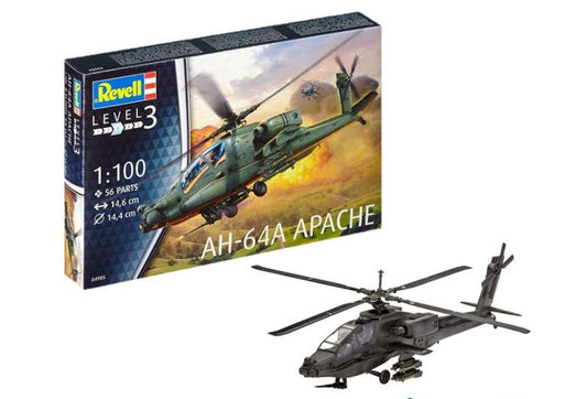 ELICOTTERO AH-64A APACHE KIT 1:100 Scala 1:100 Revell