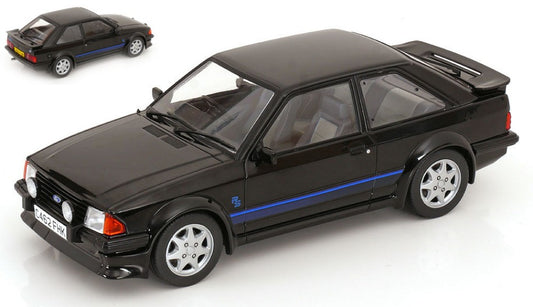 MODELLINO IN SCALA ModelCarGroup COMPATIBILE CON FORD ESCORT MK III RS TURBO 1985 BLACK 1:18 MODEL SCALE MCG18420 241217