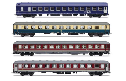 MODELLINO Rivarossi FS DBNS 4-UNIT PACK 1 CARROZZE ITALIA-OLANDA EP.V 1:87 MODEL SCALE HR4374 250506